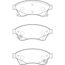 FD7454A NECTO Комплект тормозных колодок, дисковый тормоз