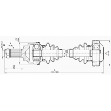 DRS6275.00 OPEN PARTS Приводной вал