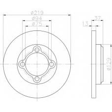 8DD 355 109-041 HELLA Тормозной диск