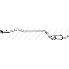 286-263 BOSAL Средний глушитель выхлопных газов