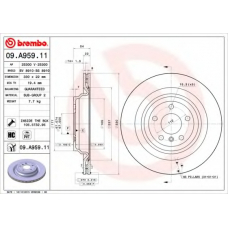 09.A959.11 BREMBO Тормозной диск