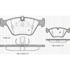 8110 11002 TRIDON Brake pads - front