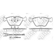 PN0012W NiBK Комплект тормозных колодок, дисковый тормоз