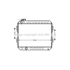 VWA2088 AVA Радиатор, охлаждение двигателя