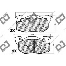 BP1129 DJ PARTS Комплект тормозных колодок, дисковый тормоз