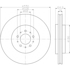 8DD 355 115-601 HELLA Тормозной диск