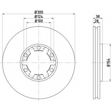 8DD 355 108-021 HELLA Тормозной диск