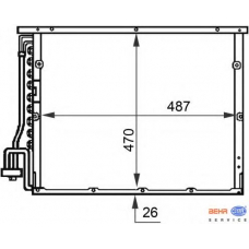 8FC 351 036-341 HELLA Конденсатор, кондиционер