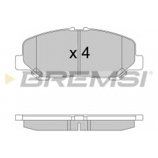 BP3579 BREMSI Комплект тормозных колодок, дисковый тормоз