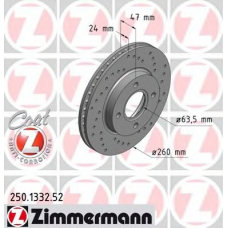 250.1332.52 ZIMMERMANN Тормозной диск