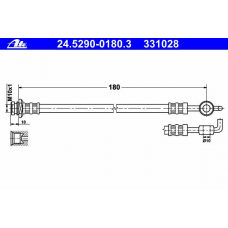 24.5290-0180.3 ATE Тормозной шланг