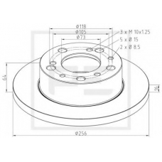 236.020-00A PE Automotive Тормозной диск