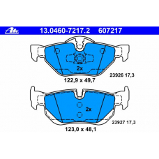 13.0460-7217.2 ATE Комплект тормозных колодок, дисковый тормоз
