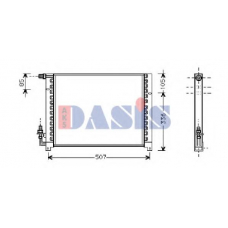 012050N AKS DASIS Конденсатор, кондиционер