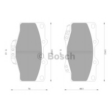 0 986 AB2 057 BOSCH Комплект тормозных колодок, дисковый тормоз