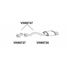 VW80747 VENEPORTE Глушитель выхлопных газов конечный