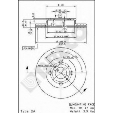 BS 8161 BRECO Тормозной диск