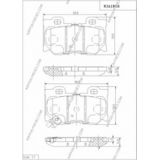 N361N70 NPS Комплект тормозных колодок, дисковый тормоз