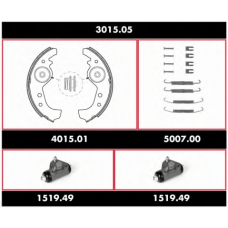 3015.05 WOKING Комплект тормозов, барабанный тормозной механизм