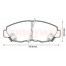 572349B BENDIX Комплект тормозных колодок, дисковый тормоз