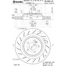 09.B842.41 BREMBO Тормозной диск