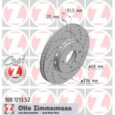 100.1213.52 ZIMMERMANN Тормозной диск