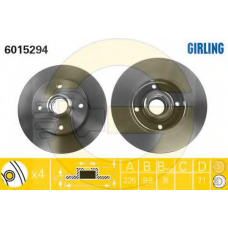 6411531 GIRLING Комплект тормозов, дисковый тормозной механизм