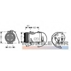 0300K143 VAN WEZEL Компрессор, кондиционер