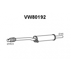 VW80192 VENEPORTE Средний глушитель выхлопных газов