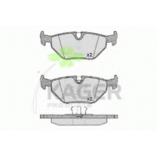 35-0183 KAGER Комплект тормозных колодок, дисковый тормоз