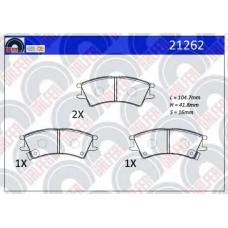 21262 GALFER Комплект тормозных колодок, дисковый тормоз
