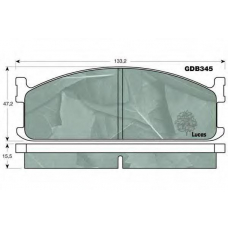 GDB345 TRW Комплект тормозных колодок, дисковый тормоз