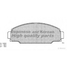 1080-9702 ASHUKI Комплект тормозных колодок, дисковый тормоз