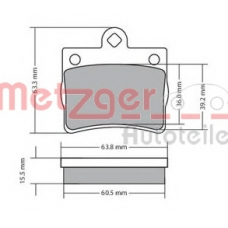 1170239 METZGER Комплект тормозных колодок, дисковый тормоз