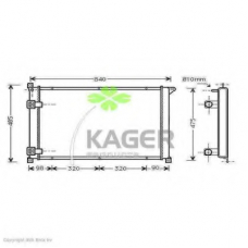 31-2664 KAGER Радиатор, охлаждение двигателя
