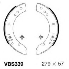 VBS339 MOTAQUIP Комплект тормозных колодок