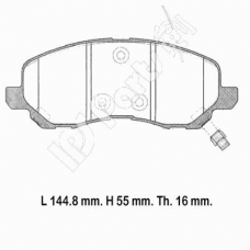 IBD-1088 IPS Parts Комплект тормозных колодок, дисковый тормоз