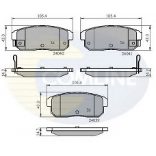 CBP31283 COMLINE Комплект тормозных колодок, дисковый тормоз