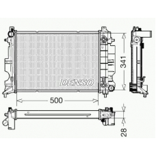 DRM25013 DENSO Радиатор, охлаждение двигателя