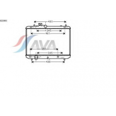 SZ2083 AVA Радиатор, охлаждение двигателя
