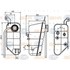 8MA 376 755-131 HELLA Компенсационный бак, охлаждающая жидкость