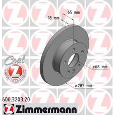 600.3203.20 ZIMMERMANN Тормозной диск