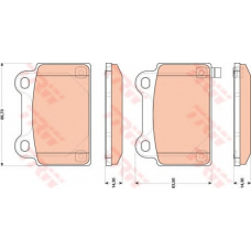 GDB3488 TRW Комплект тормозных колодок, дисковый тормоз