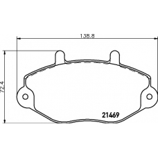 MDB81559 MINTEX Комплект тормозных колодок, дисковый тормоз