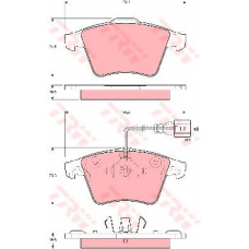GDB1651 TRW Комплект тормозных колодок, дисковый тормоз