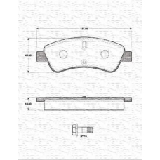 363702161307 MAGNETI MARELLI Комплект тормозных колодок, дисковый тормоз