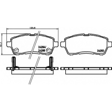 8DB 355 014-001 HELLA Комплект тормозных колодок, дисковый тормоз