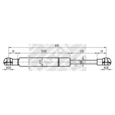 91856 MAPCO Газовая пружина, капот