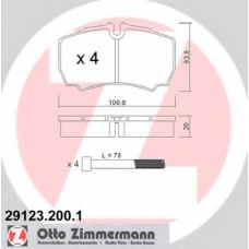 29123.200.1 ZIMMERMANN Комплект тормозных колодок, дисковый тормоз