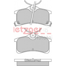 1170463 METZGER Комплект тормозных колодок, дисковый тормоз